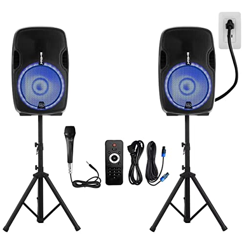 EX-15A | 15" 1200 Watt 2-Way Powered Bluetooth PA Speaker System